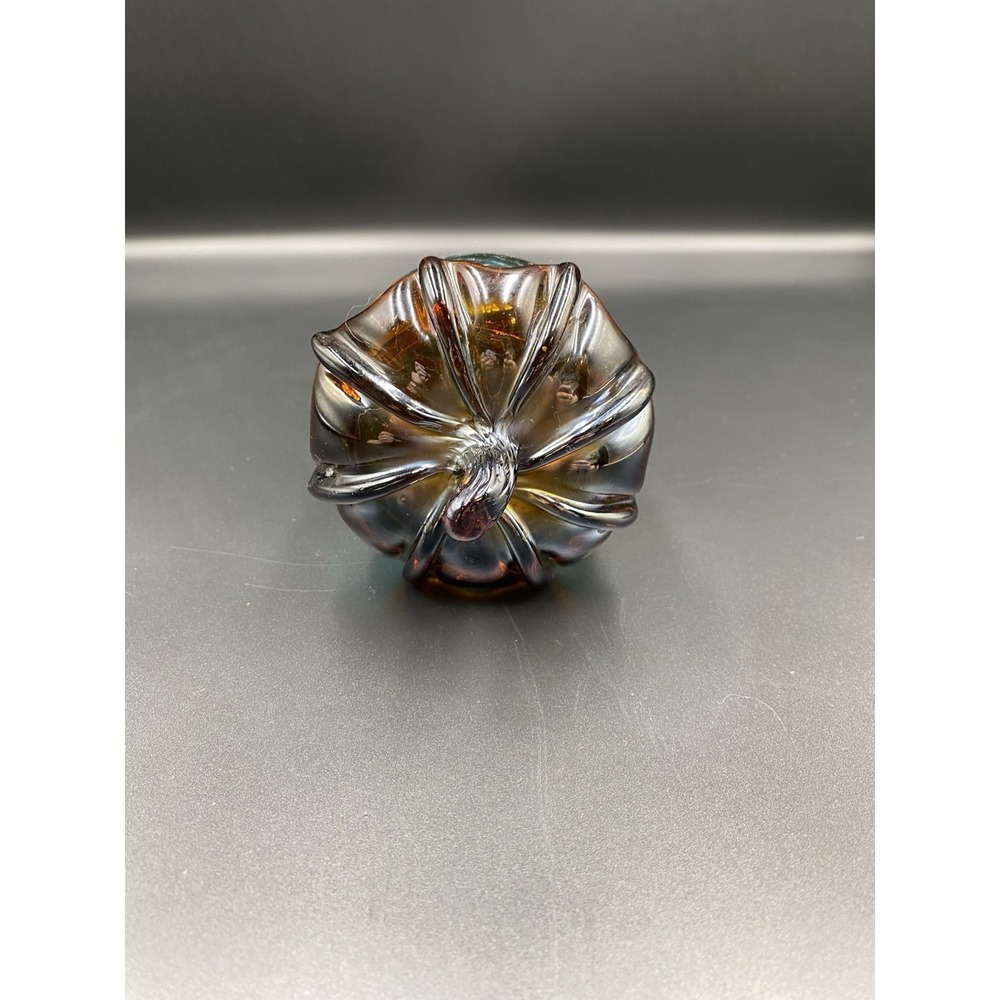 Pier1 Imports Art Glass Collection Acorn Plum/Amber/Blue 5 Inch - Picture 2 of 4